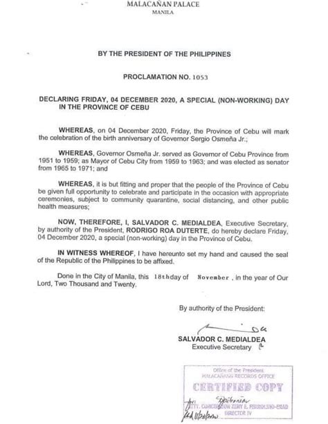 osmena day 2024 proclamation|Cebu Province .